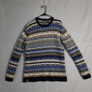Enyce Mens 100% Lambswool Fair Isle Winter Sweater Size XXL